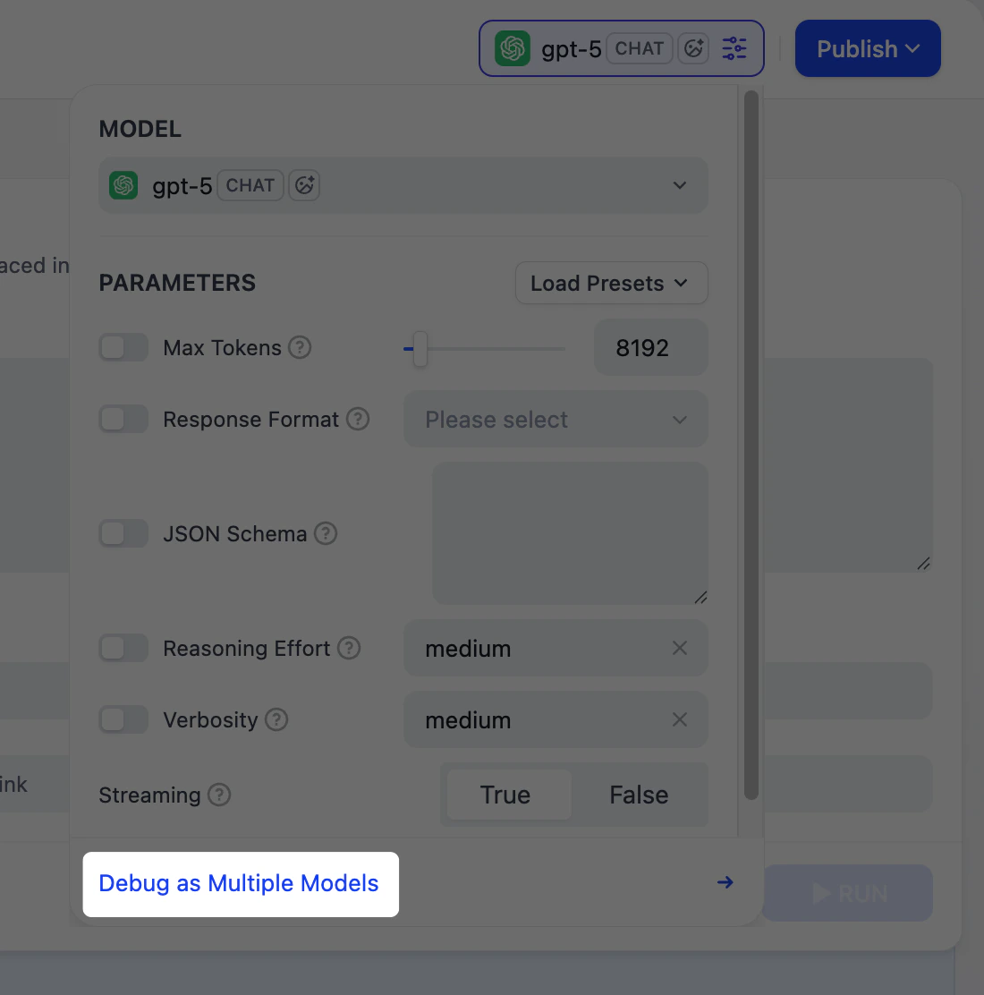 Debug with Multiple Models