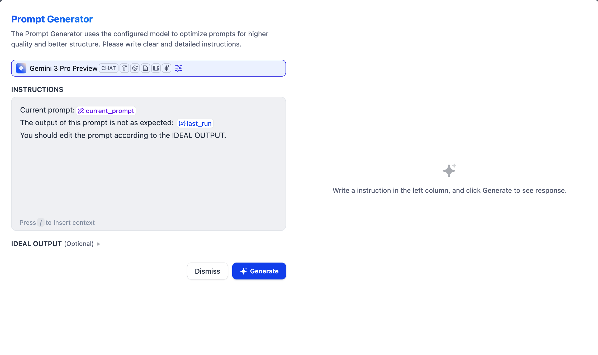 Prompt Generator Interface