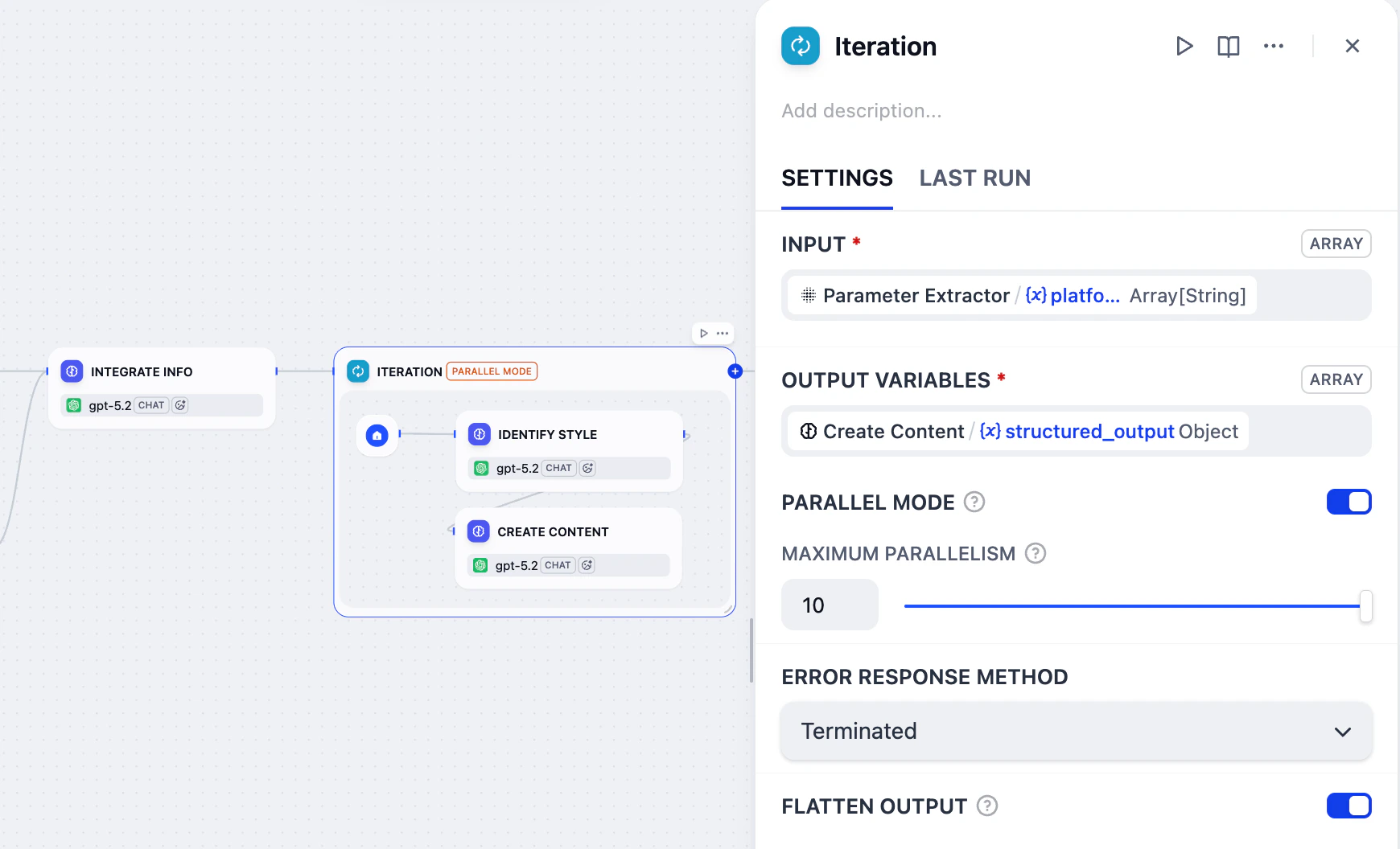 Iteration Configuration