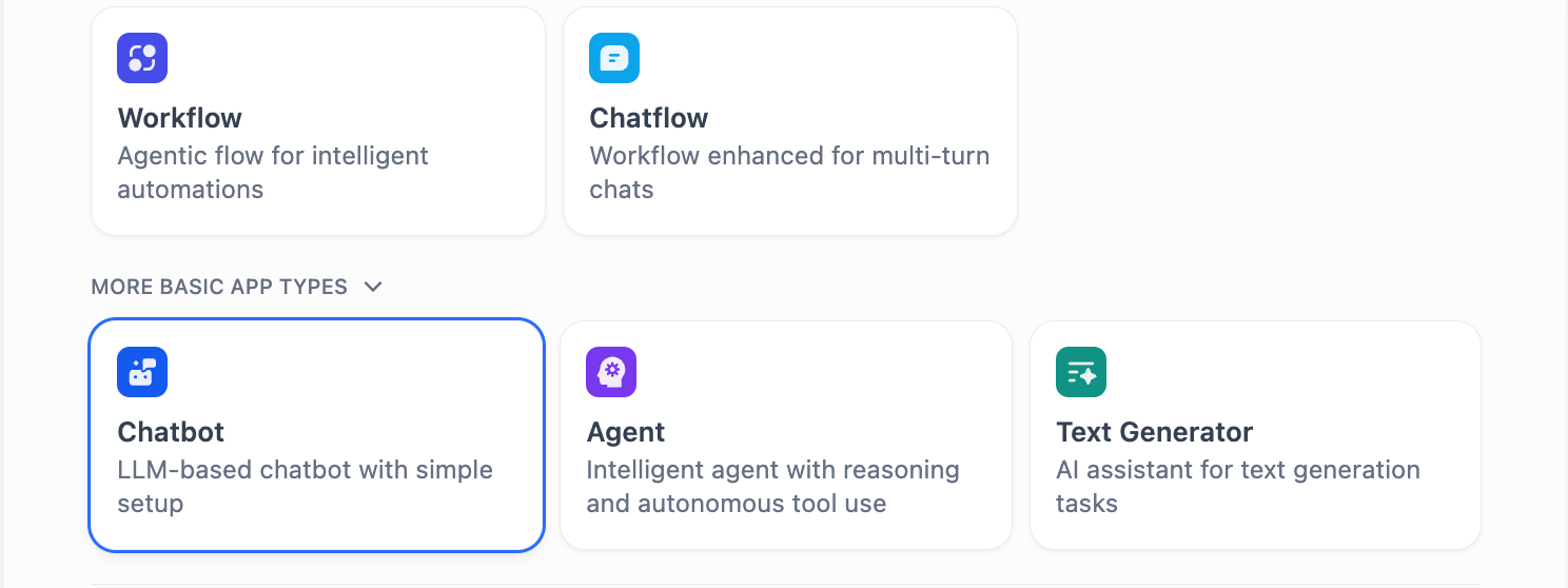 App Type Selector