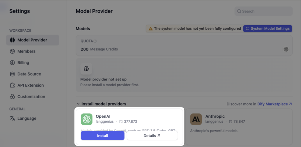 Choose OpenAI