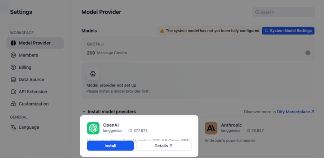 Choose OpenAI