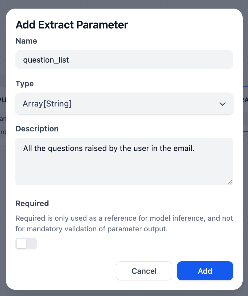 Finish Adding Extract Parameter