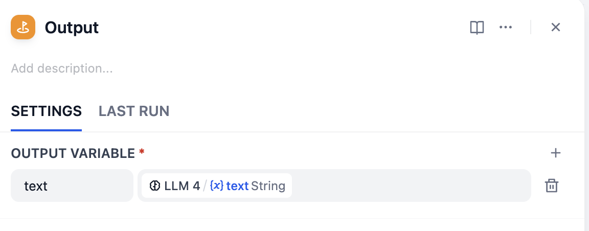 Output Setup