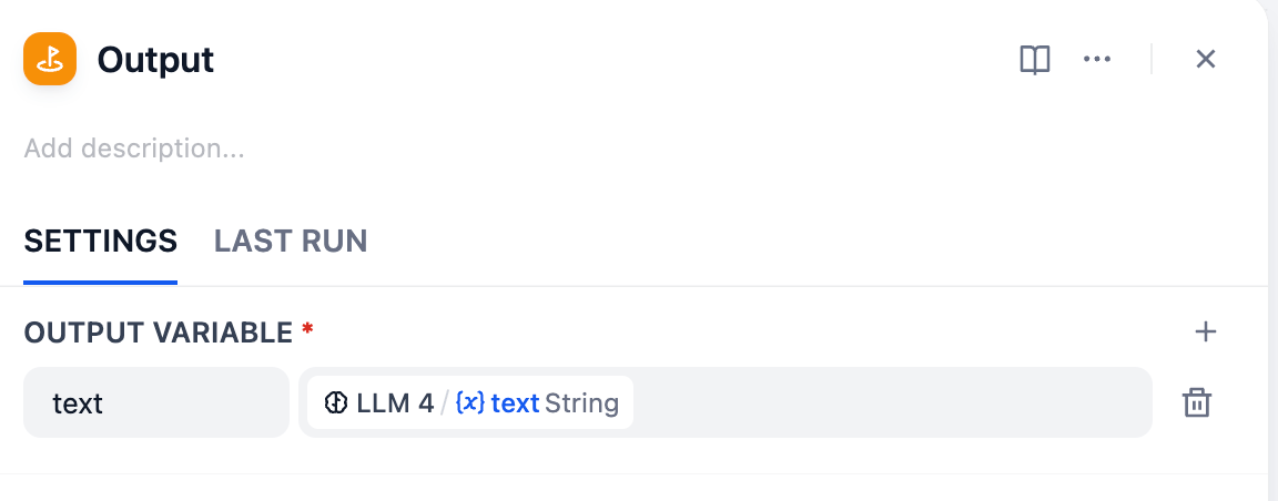 Output Setup