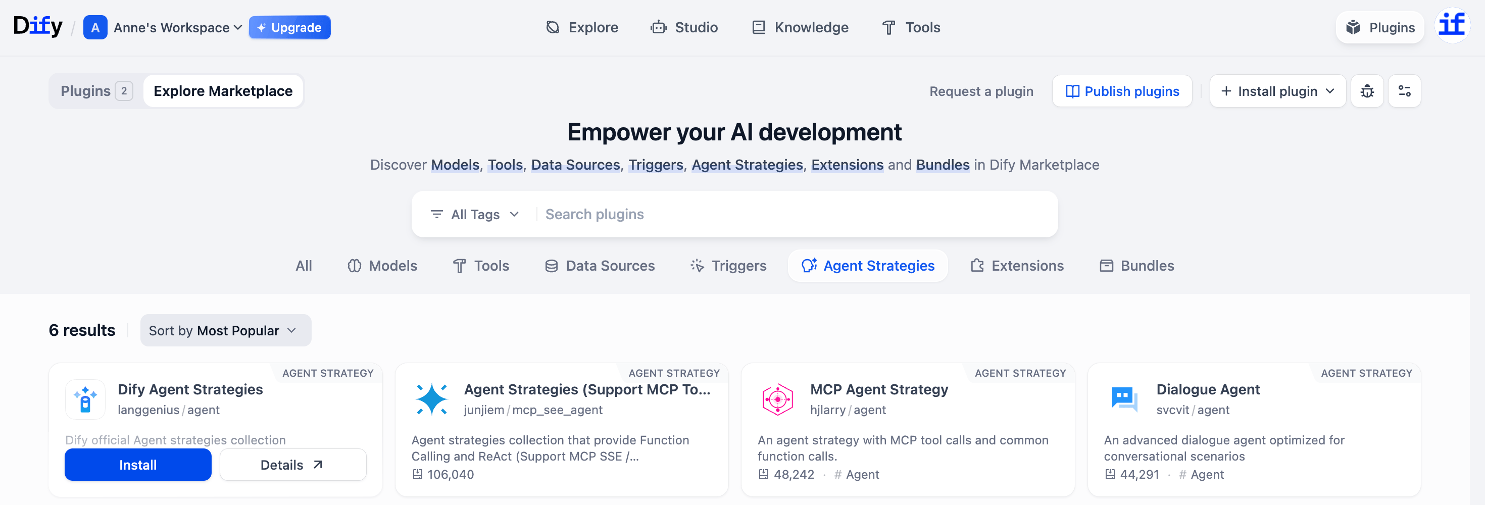 Choose Agent Strategy