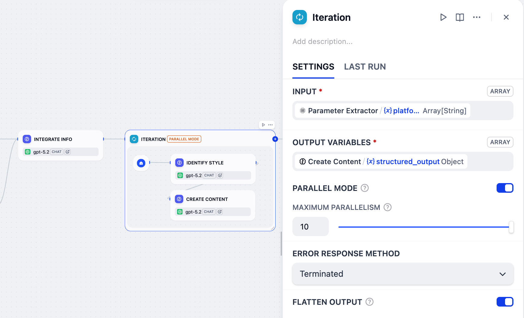 Iteration Configuration