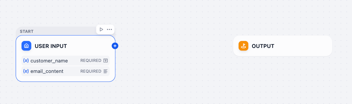 Start Node and Output