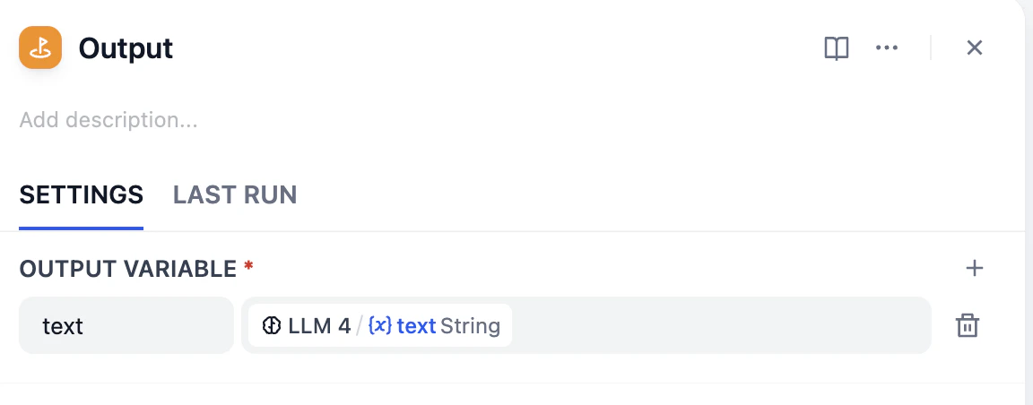 Output Setup