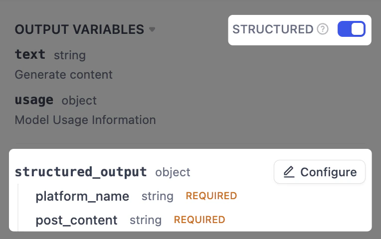 Structured Output Structured Output