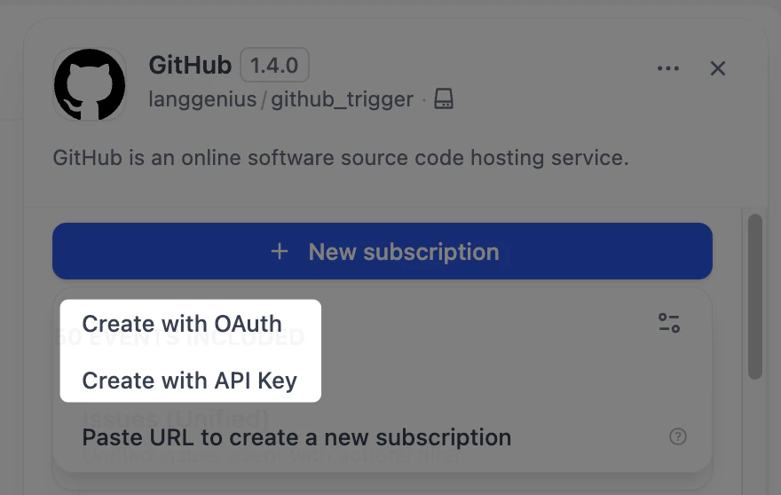 OAuth & API Key Options