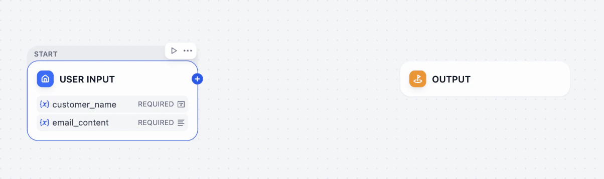 Start Node and Output