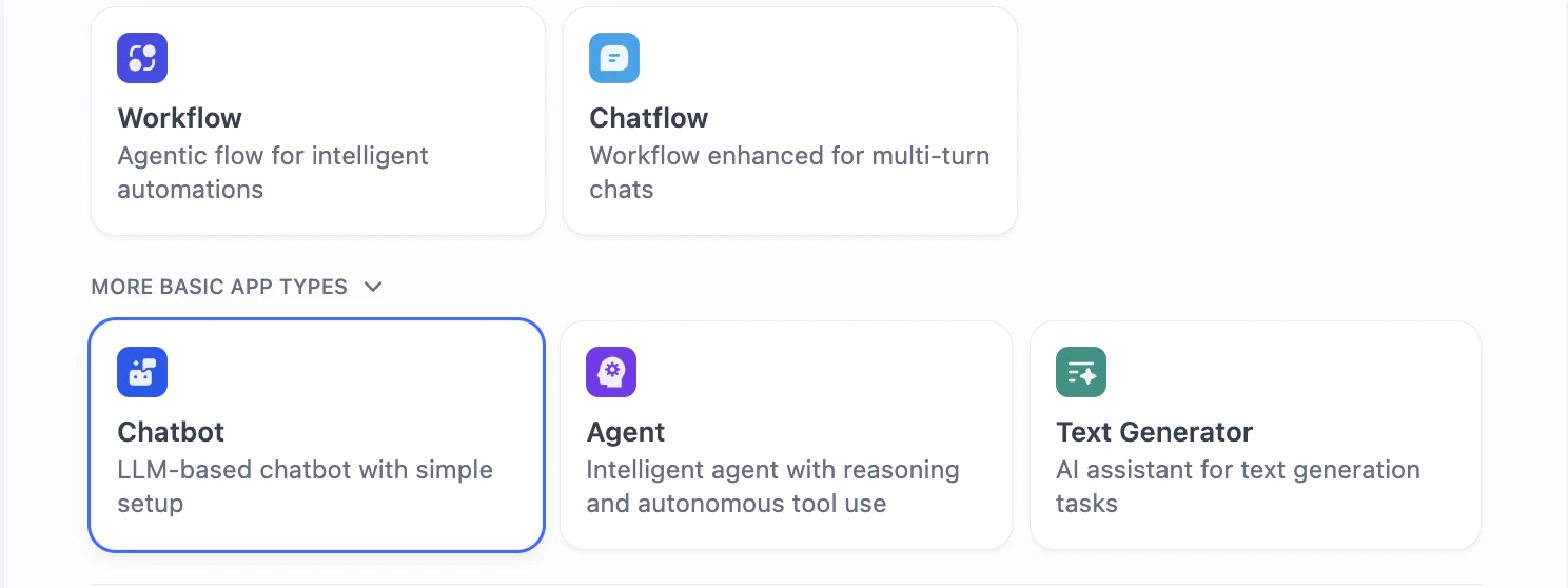 App Type Selector