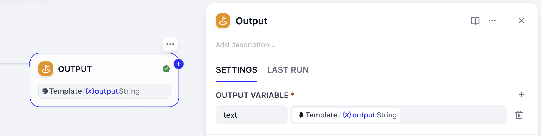 Point the Output at the Template