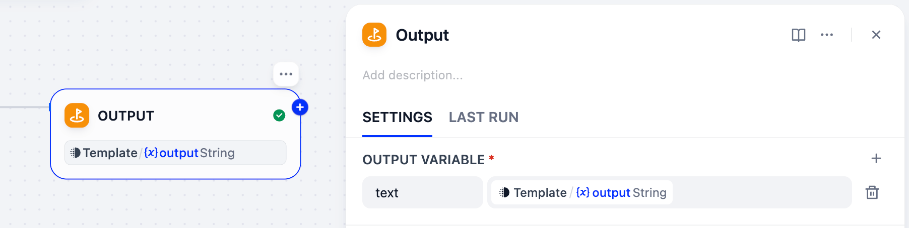Point the Output at the Template