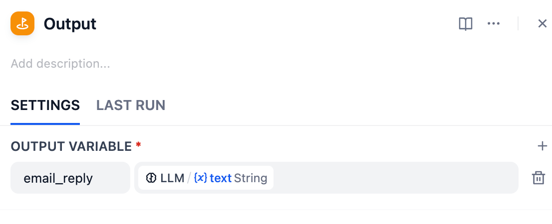 Add Output Node