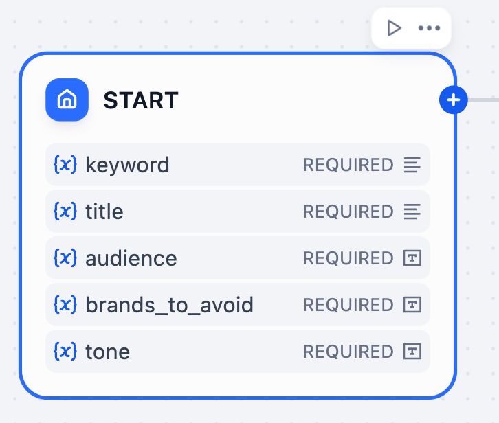 User Input Node Variables