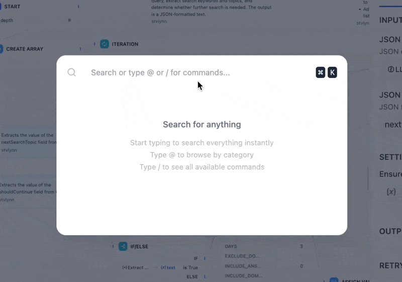 Command+K Search Interface