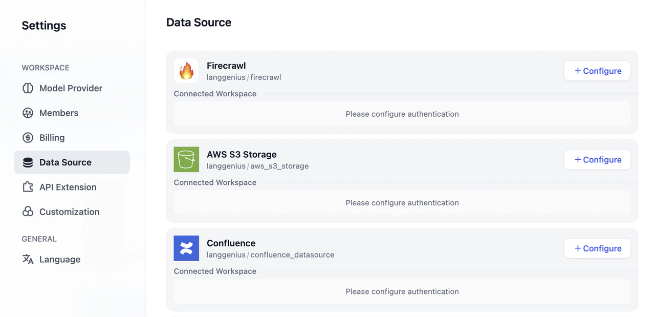 Settings Authorization