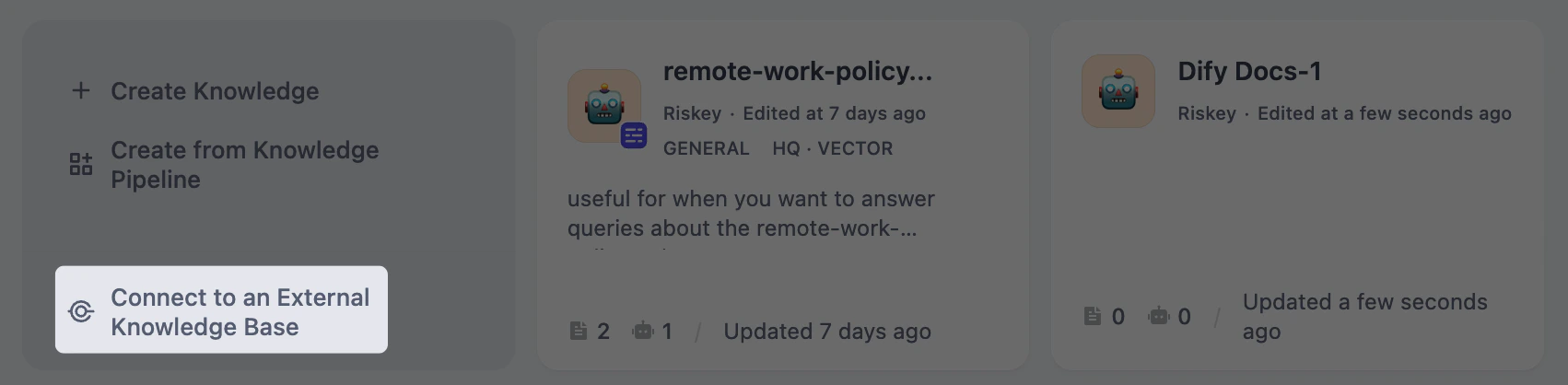 Connect to External Knowledge Base
