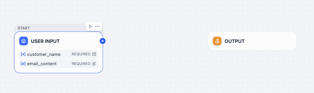 開始ノードと出力ノード