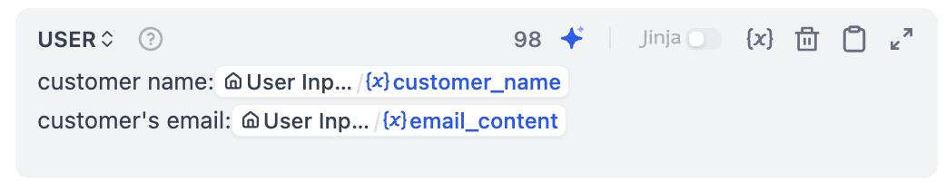 ユーザーメッセージを追加
