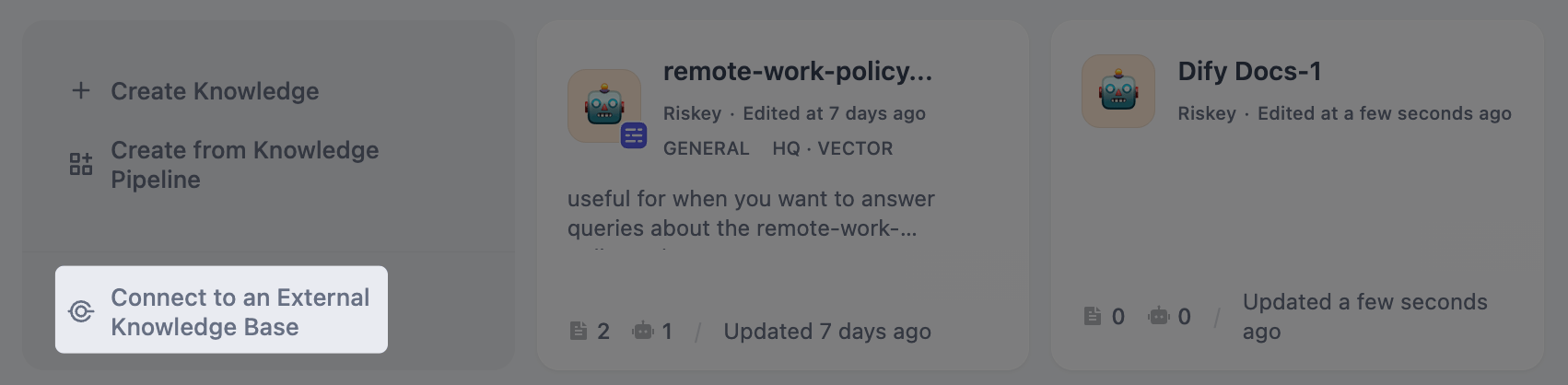Connect to External Knowledge Base