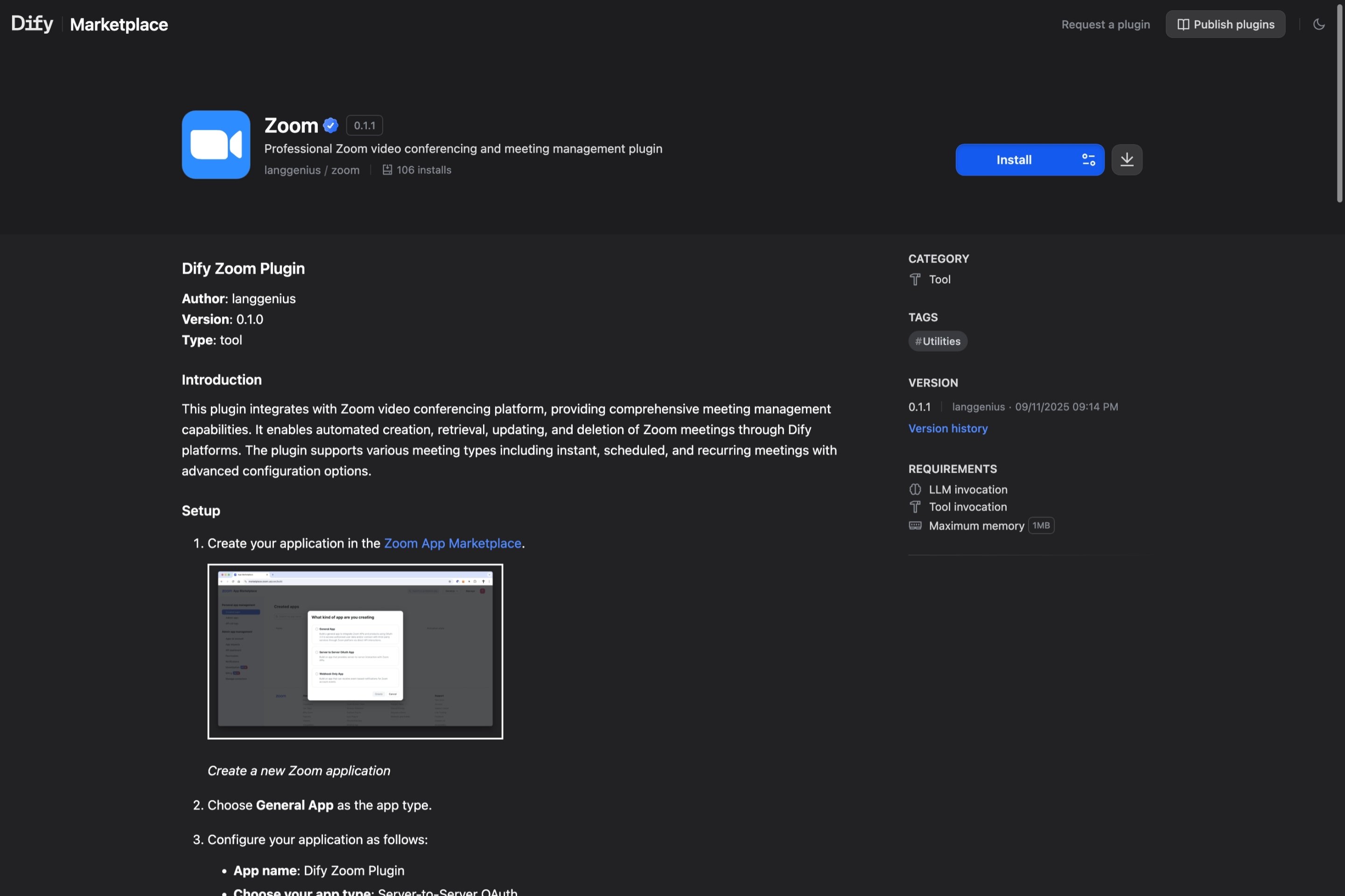 Plugin Detail Page in English