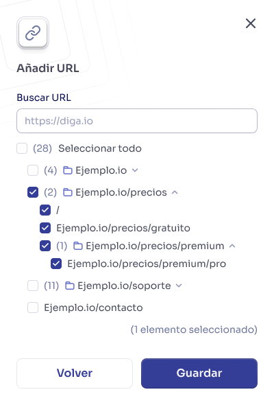Add URL modal