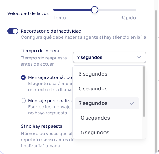 Diagrama de flujo mostrando el sistema de detección de inactividad con recordatorios progresivos