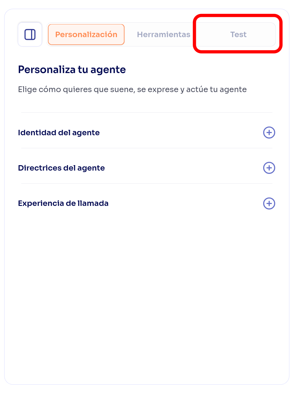 Image pointing out where to find the test tab