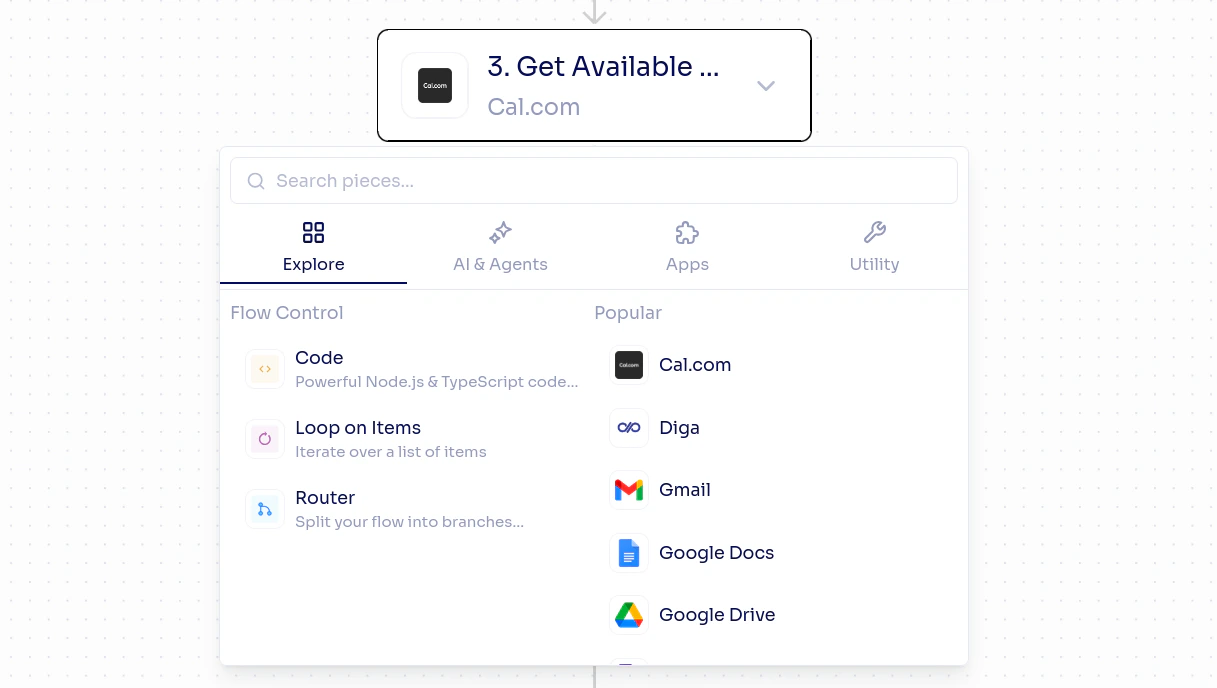 Adding actions to the workflow