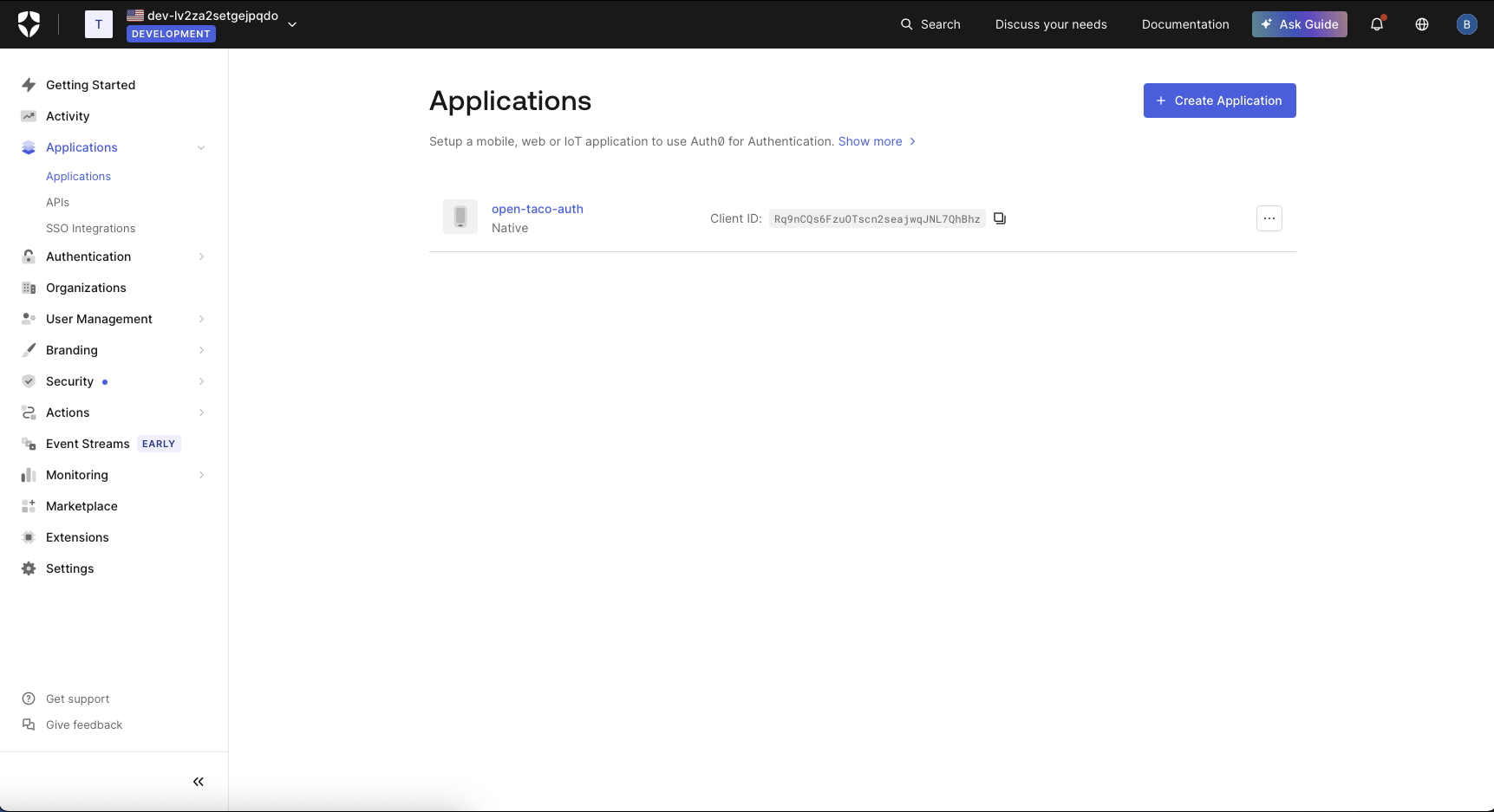 Application Page