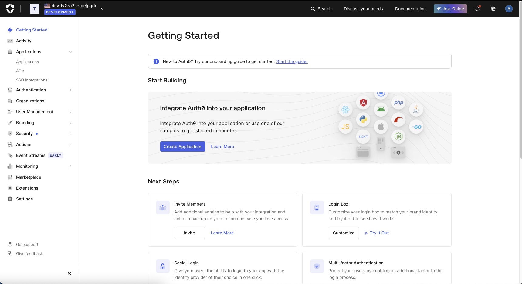 Getting Started Page