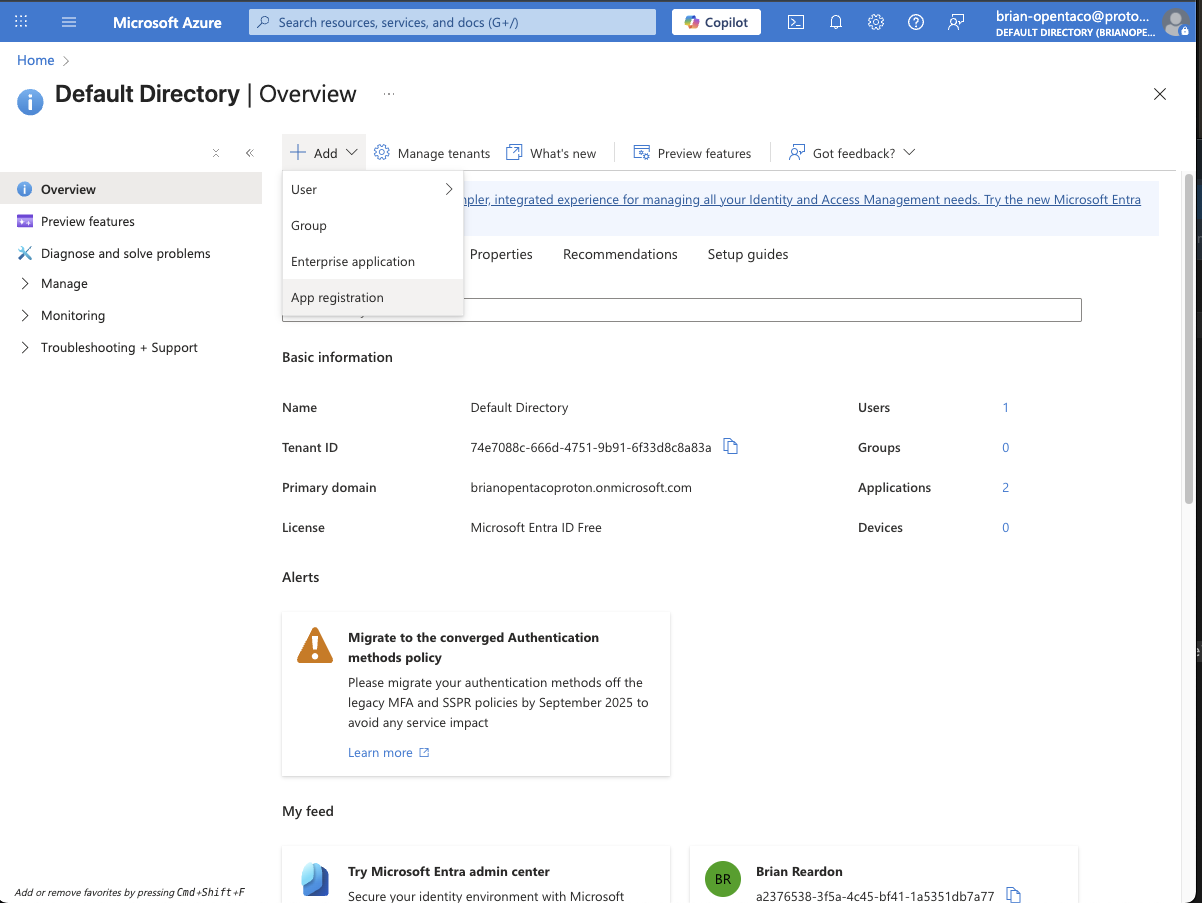 Add App Registration
