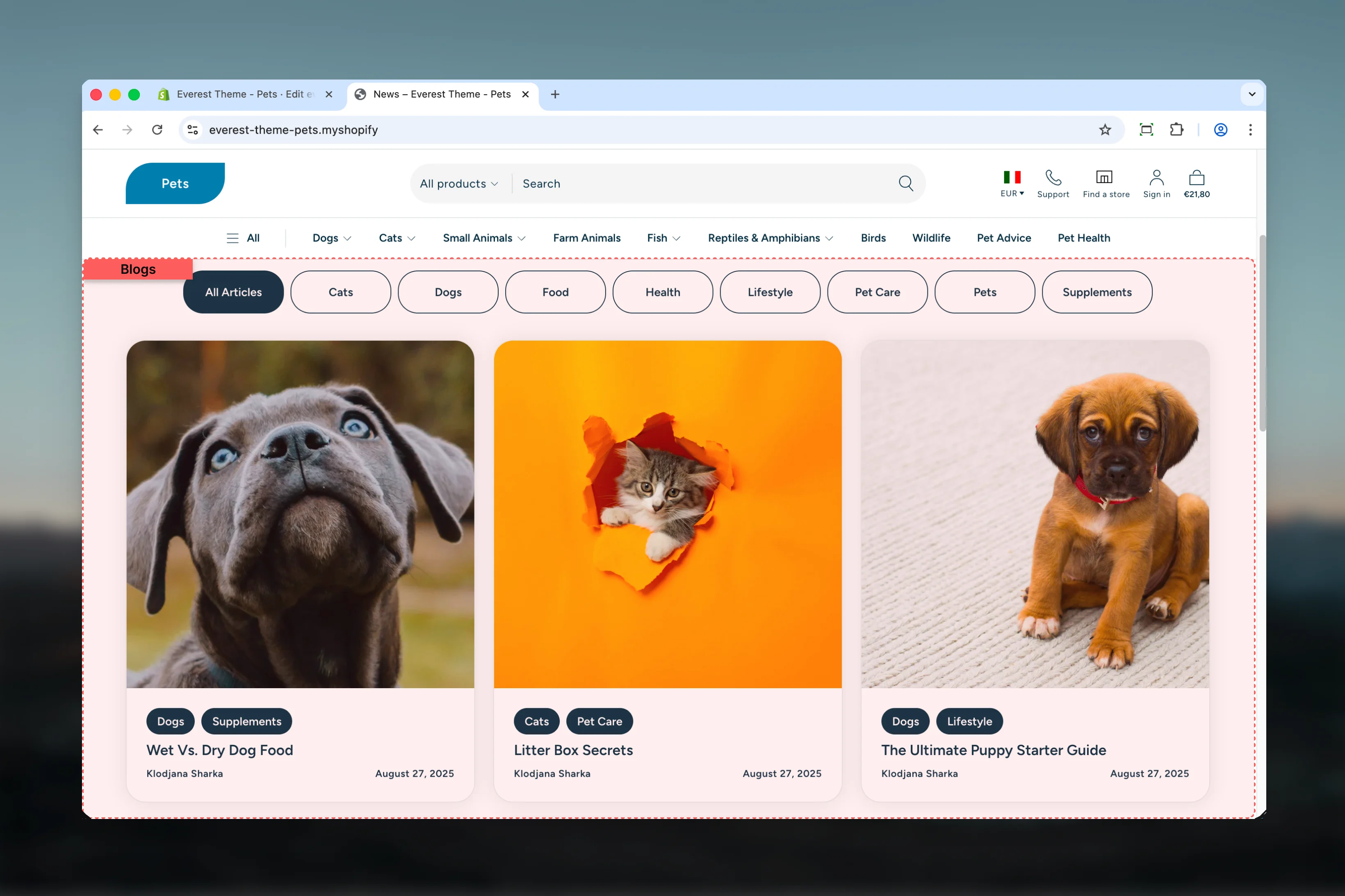 Blogs overview