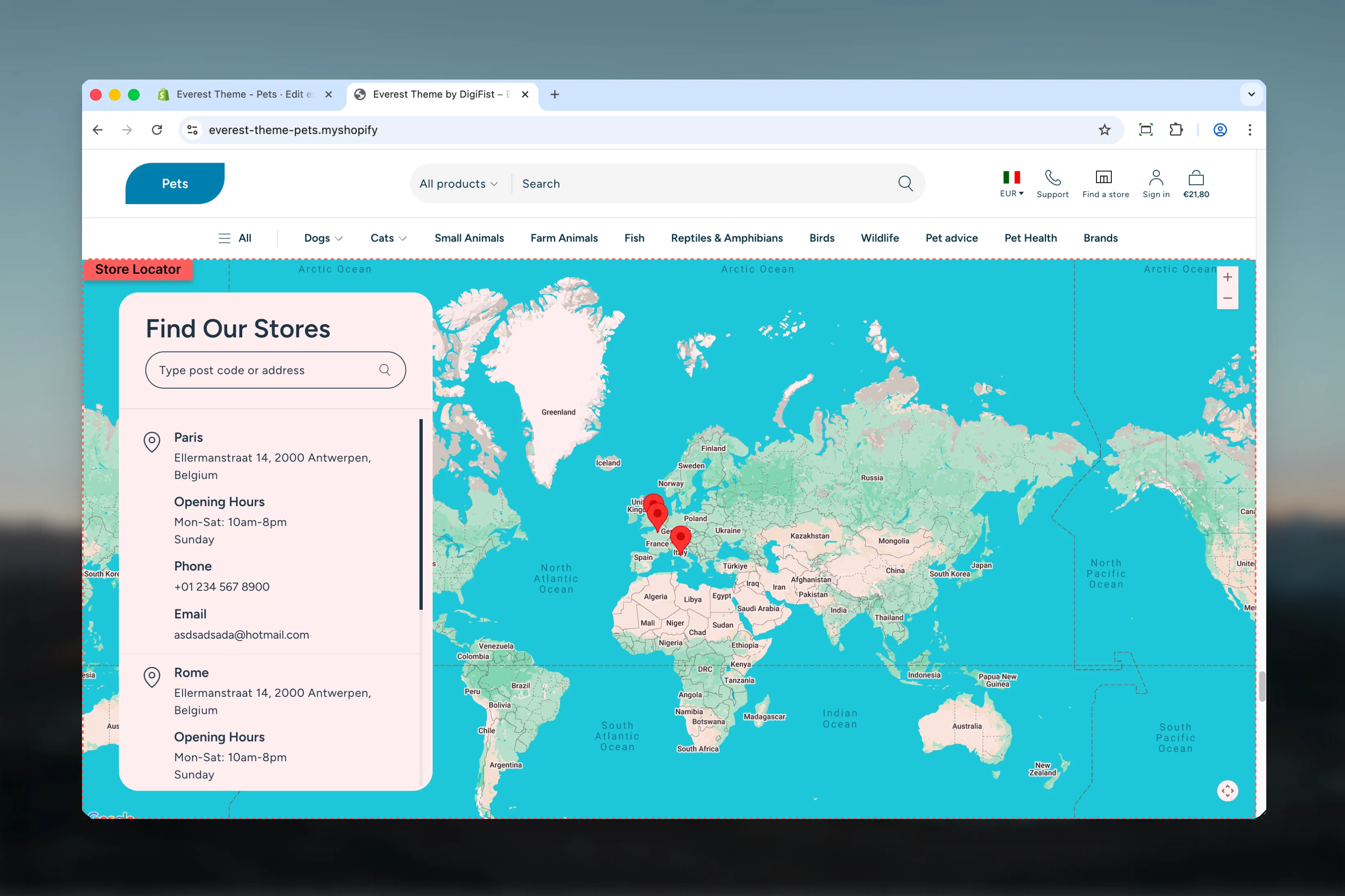 Store Locator overview