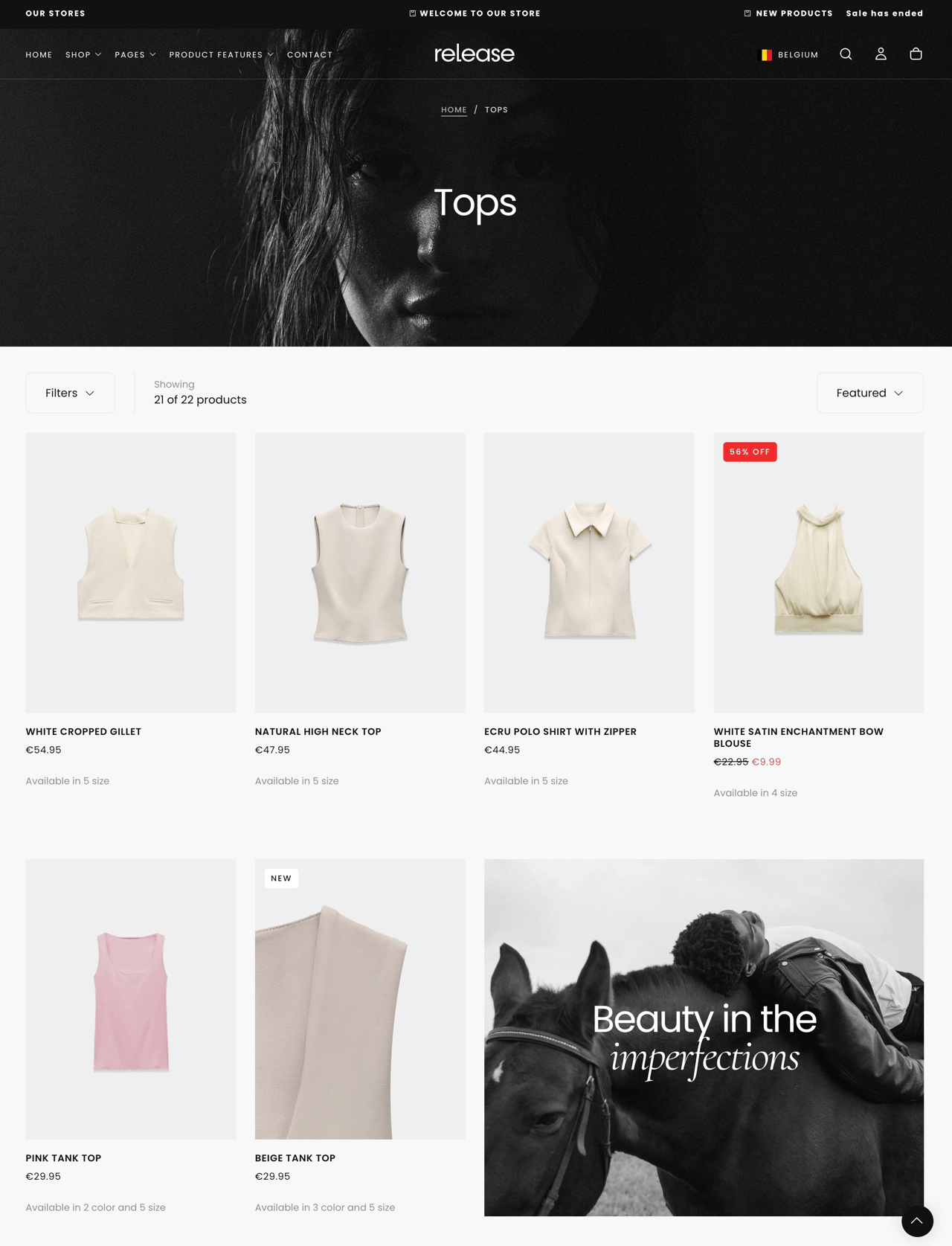 Collection page overview