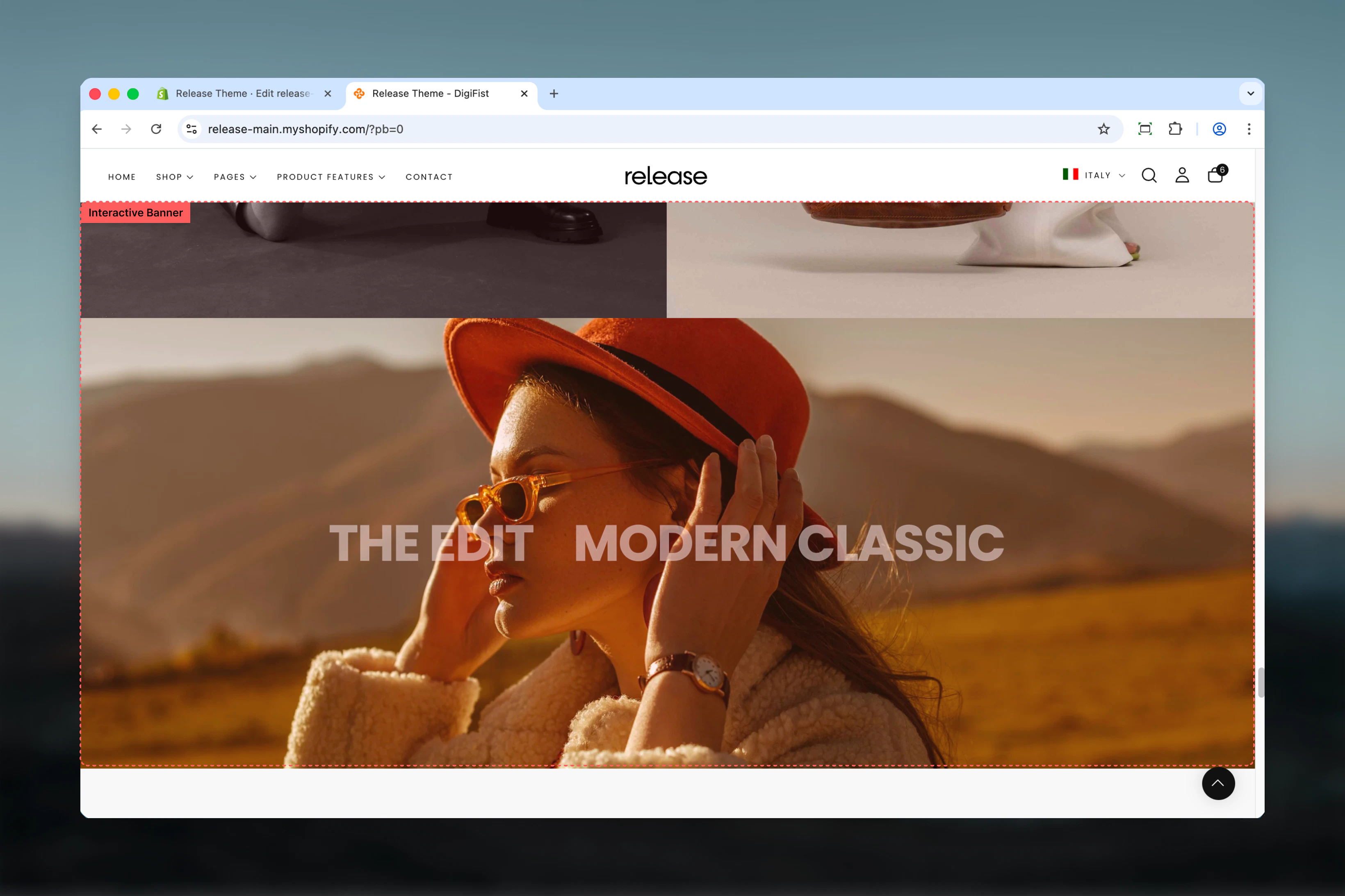 Interactive Banner section overview