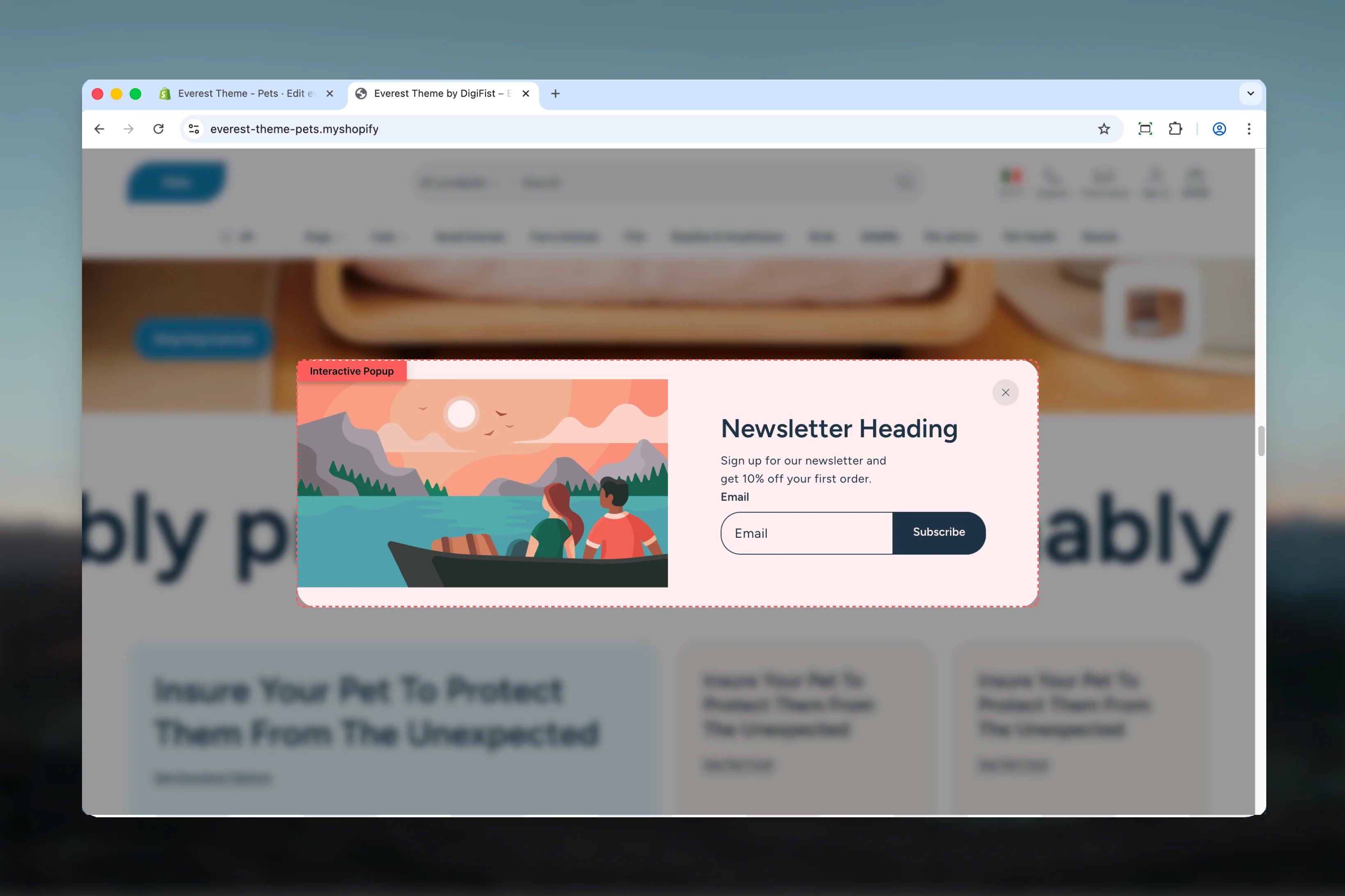 Interactive Popup overview