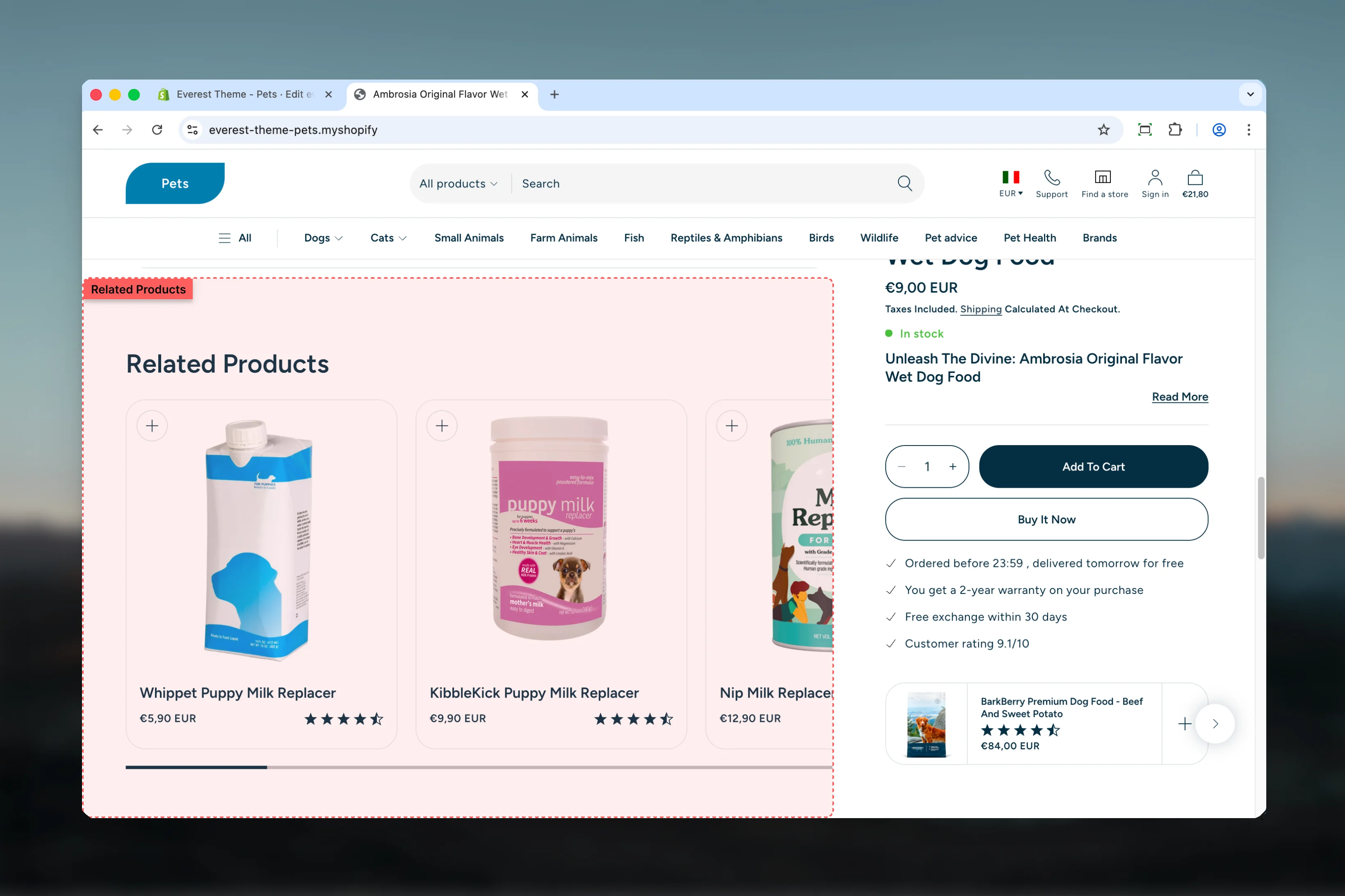 Related Products overview