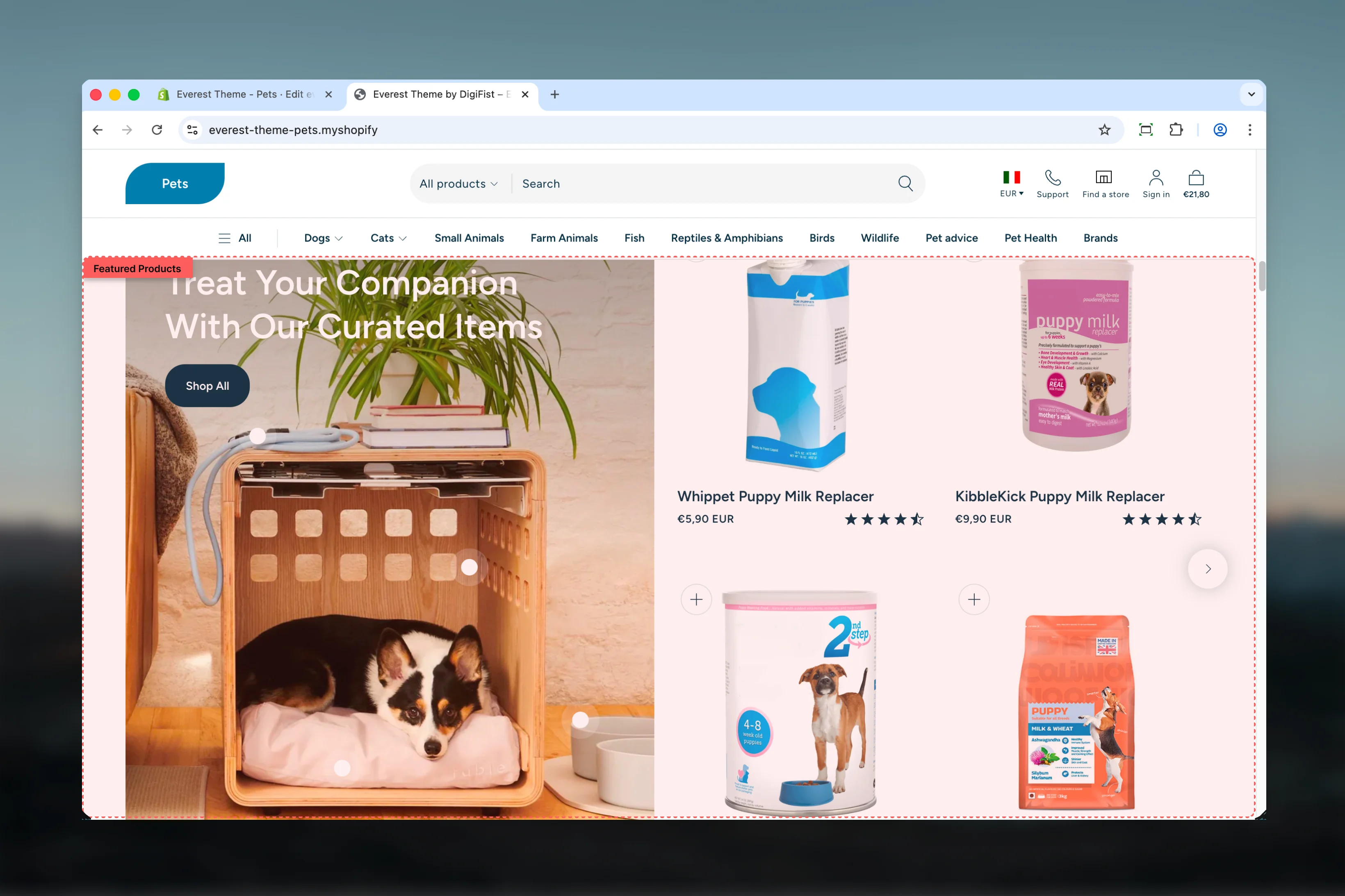 Featured Products overview