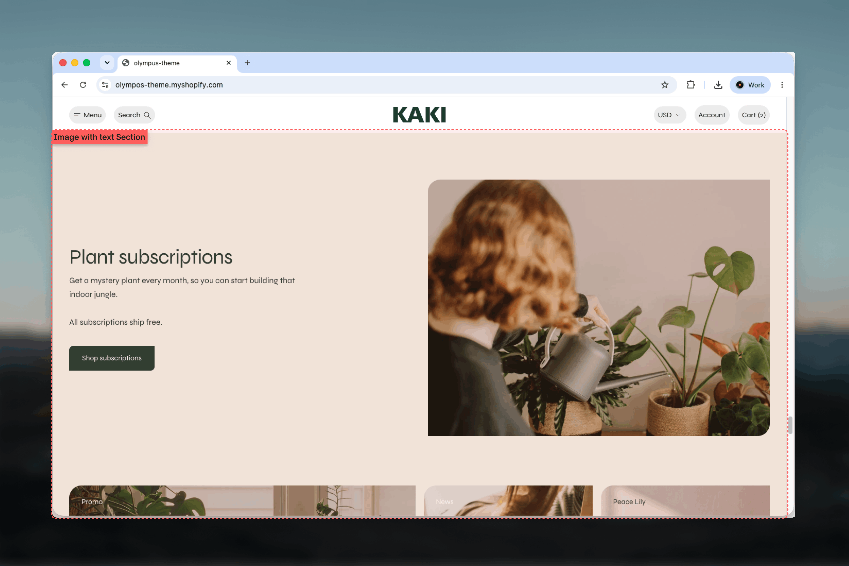 Image with text section with an image on the right and heading, text and button on the left