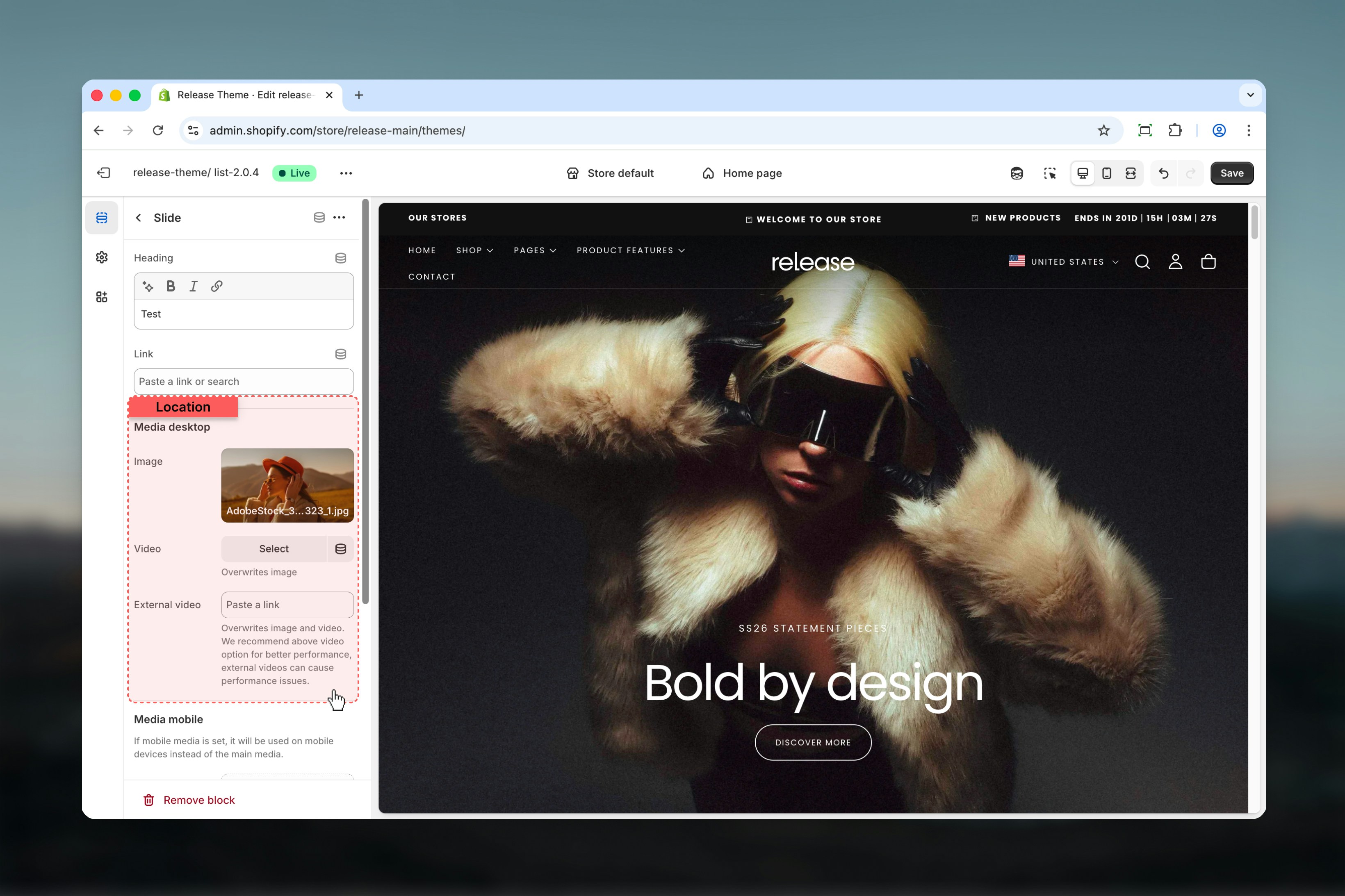 Desktop media configuration