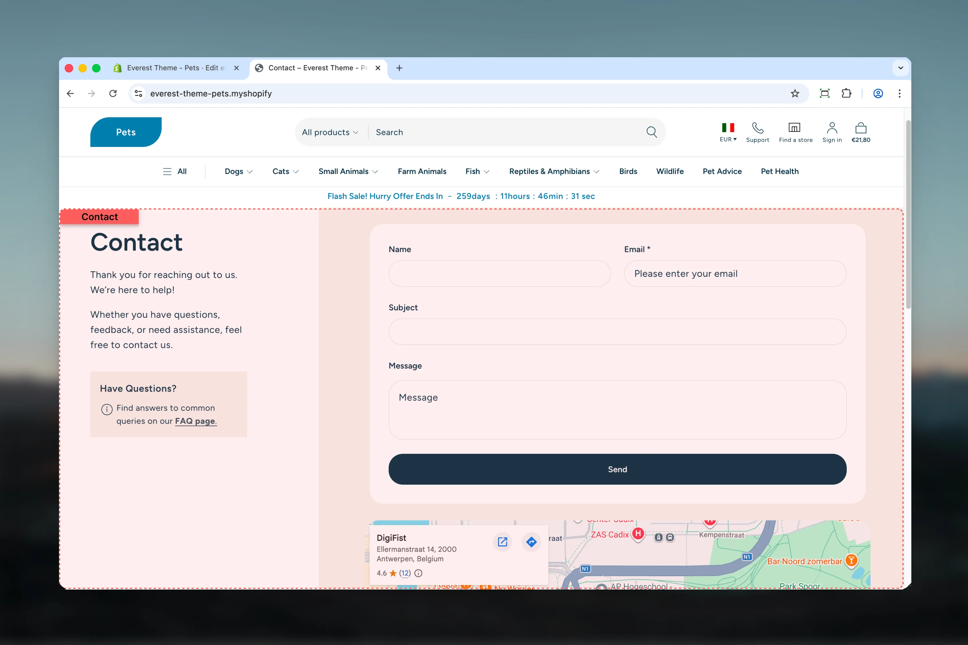 Contact overview