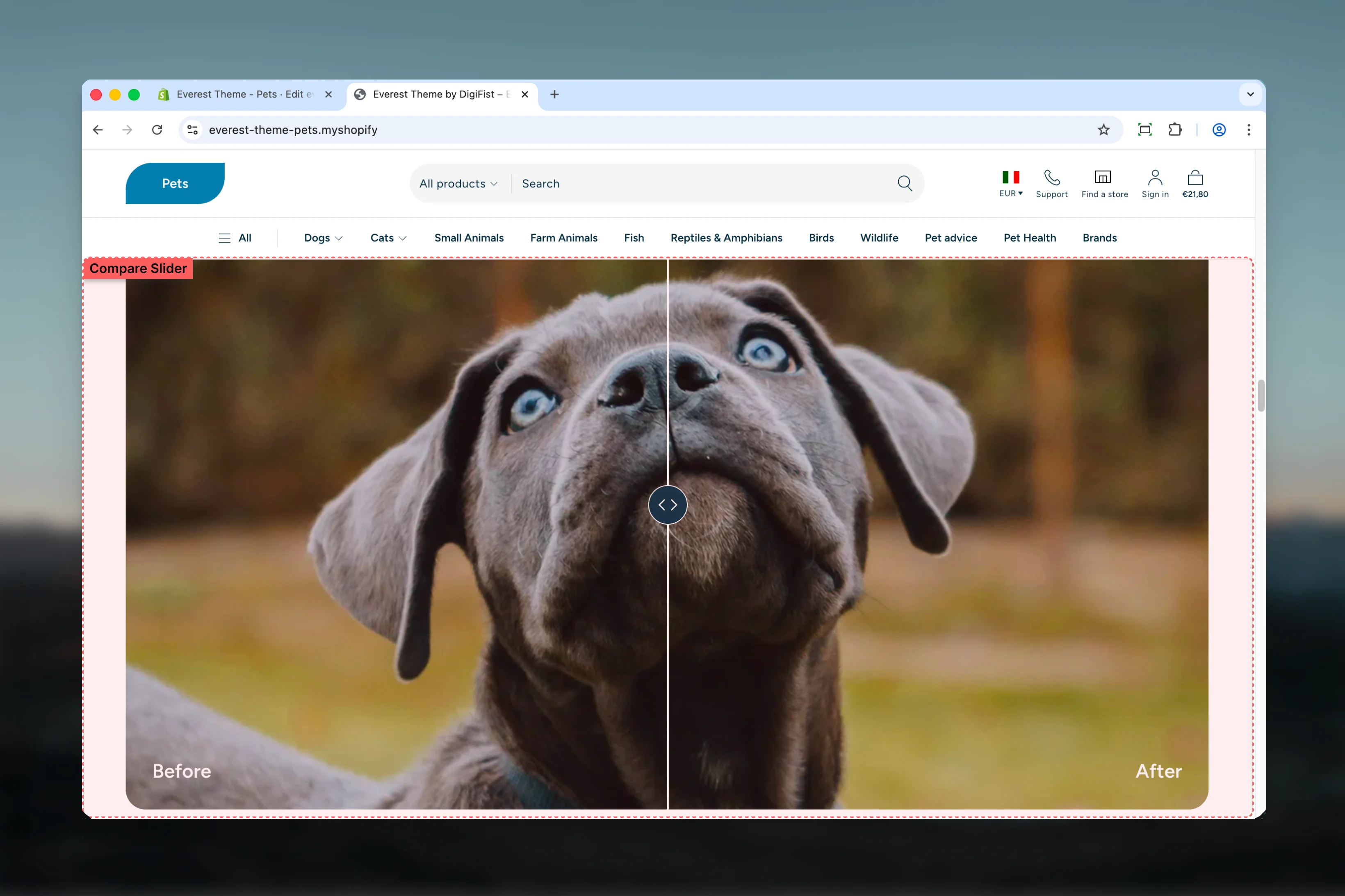 Compare Slider overview