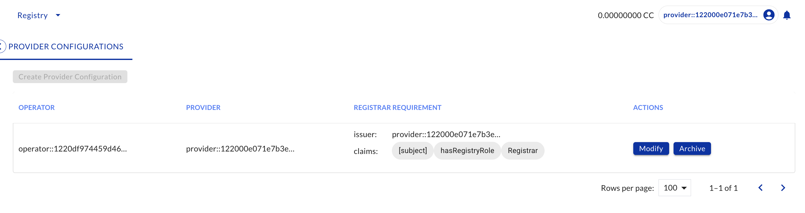 Provider configuration complete