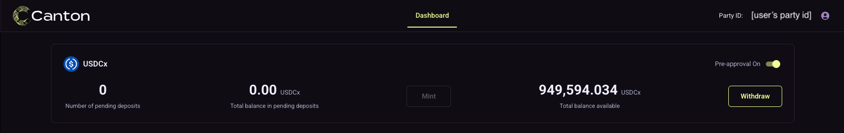 Pre-approval toggle turned on