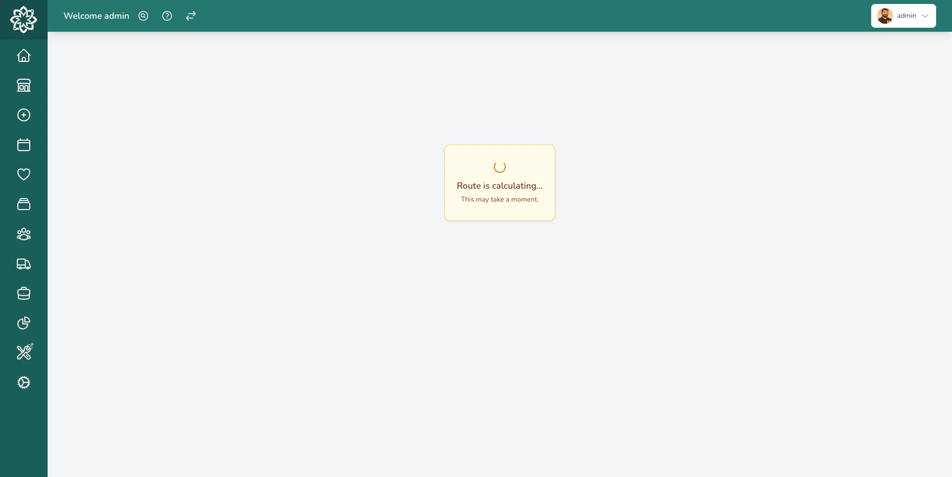 Warning message about route optimisation fallback