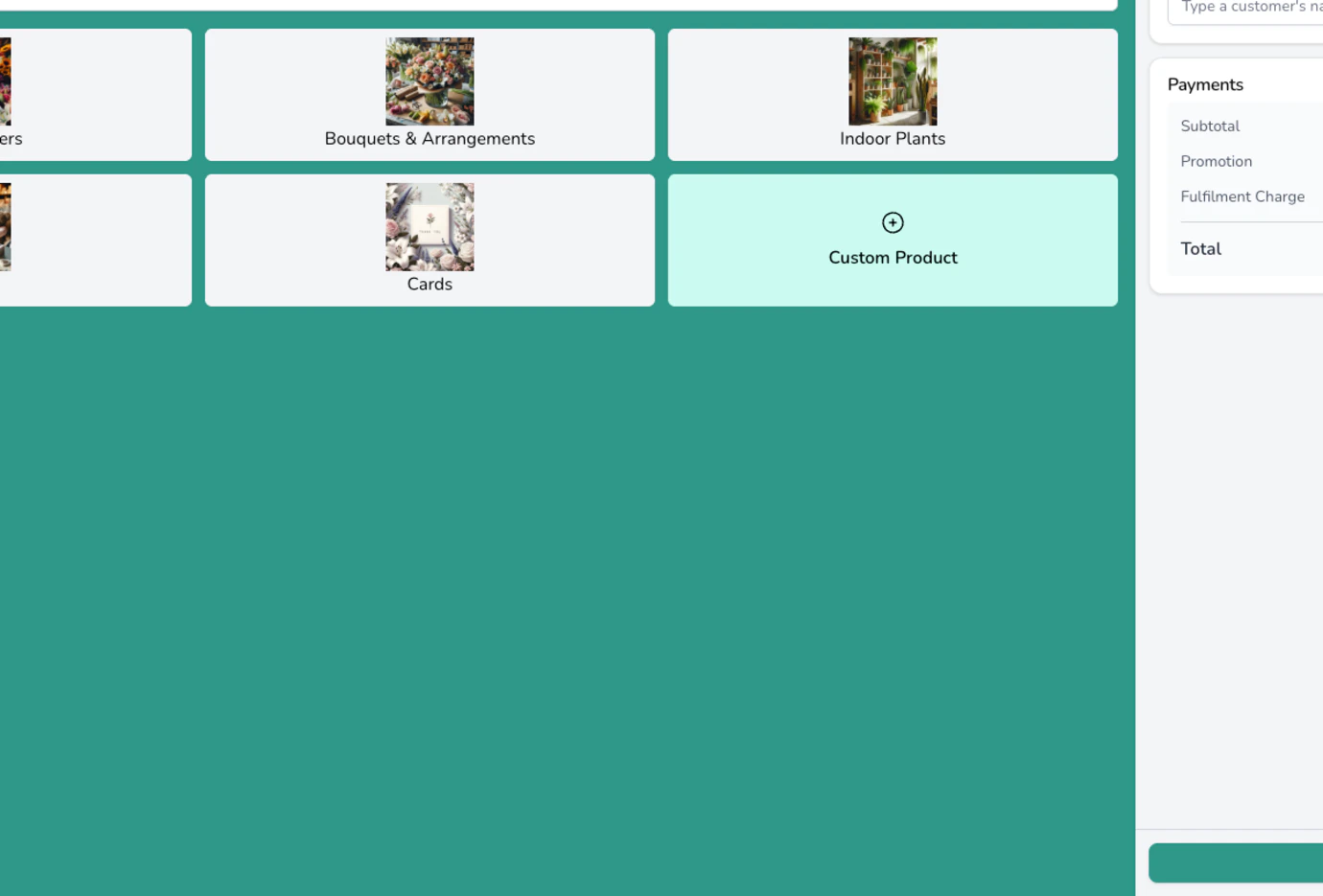 Product tiles showing images, names, and prices